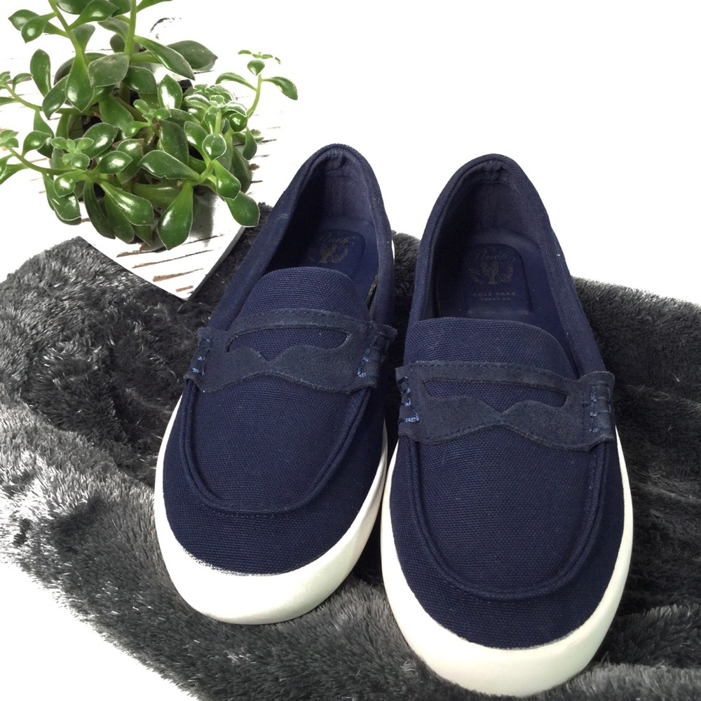 Cole Haan Pinch Weekender Canvas Loafers Size 38